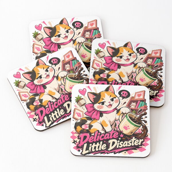 Item preview, Delicate Little Disaster Coffee Cat designed and sold by StillWildink.