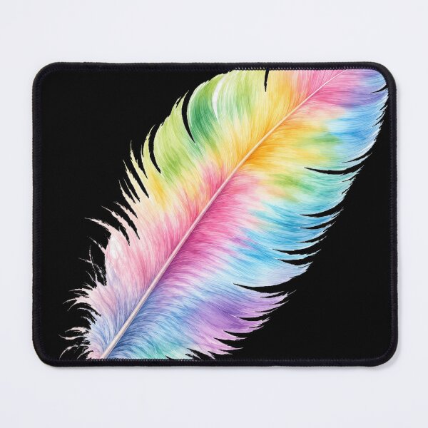 Item preview, Rainbow Watercolor Feather Art Print designed and sold by jgvisualarts.