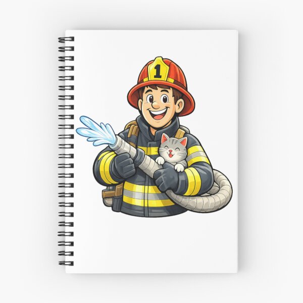 Item preview, Fireman holding a hose and cat designed and sold by JamesDunican.