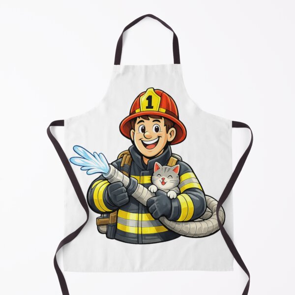 Item preview, Fireman holding a hose and cat designed and sold by JamesDunican.