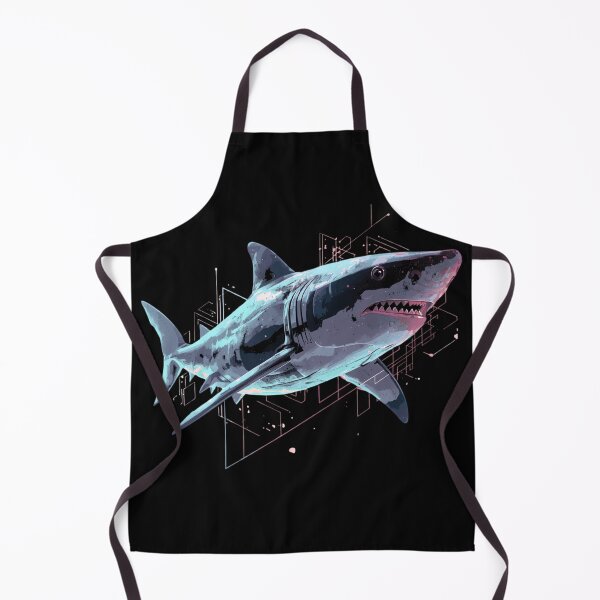 Item preview, Synthwave Great White Shark Futuristic Ocean Design designed and sold by Shape-Forge.