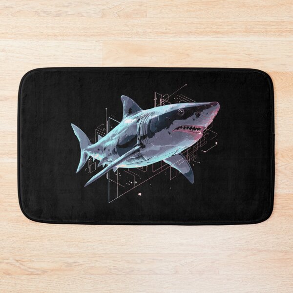 Item preview, Synthwave Great White Shark Futuristic Ocean Design designed and sold by Shape-Forge.