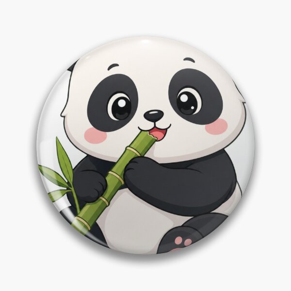 Item preview, • Cute Baby Panda Eating Bamboo Illustration • Adorable Panda Bear with Bamboo Stalk designed and sold by DuomoDesign.