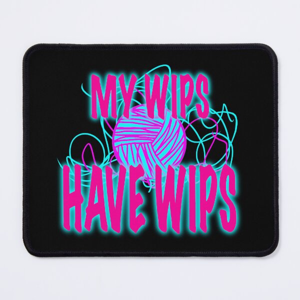 Item preview, My WIPs Have WIPs – Funny Knitting Chaos Shirt, Neon Yarn Ball Crochet Tee designed and sold by ArtyWares.