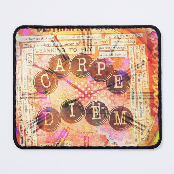 Item preview, Carpe Diem Mixed Media Collage | Destination Unknown Inspirational Art designed and sold by bewitchedcuties.