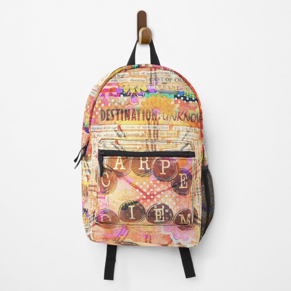 Item preview, Carpe Diem Mixed Media Collage | Destination Unknown Inspirational Art designed and sold by bewitchedcuties.