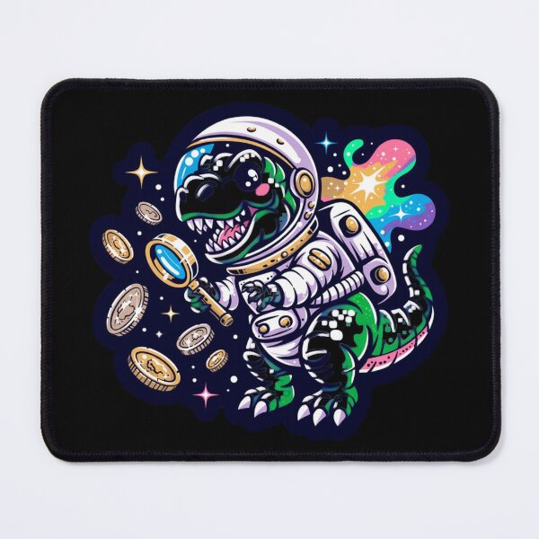 Item preview, Cute Astronaut T-Rex Coin Collector - Funny Space Dinosaur Numismatics Sticker designed and sold by Barkashow.