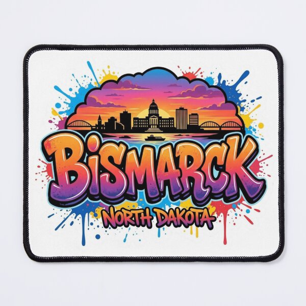 Item preview, Bismarck City Graffiti Sticker designed and sold by Imaginarium of Chaos falcon88 .