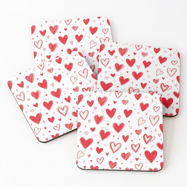 Item preview, Cute Red Hearts Pattern – Romantic Love Doodle Design designed and sold by Seculinator.