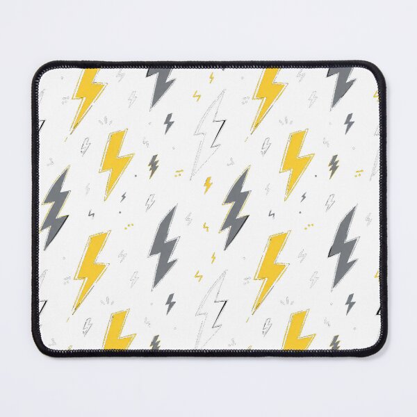 Item preview, Lightning Bolt Pattern – Bold Yellow White & Gray Thunder Design designed and sold by Seculinator.