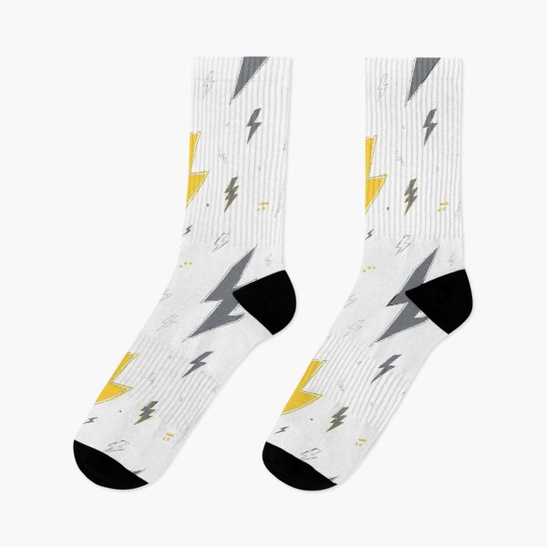 Item preview, Lightning Bolt Pattern – Bold Yellow White & Gray Thunder Design designed and sold by Seculinator.