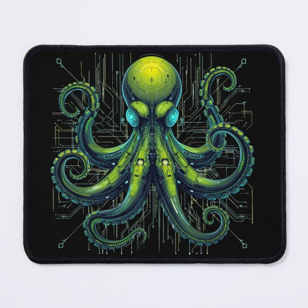 Item preview, Futuristic Cyber Octopus Circuit Board Deep Sea designed and sold by Shape-Forge.
