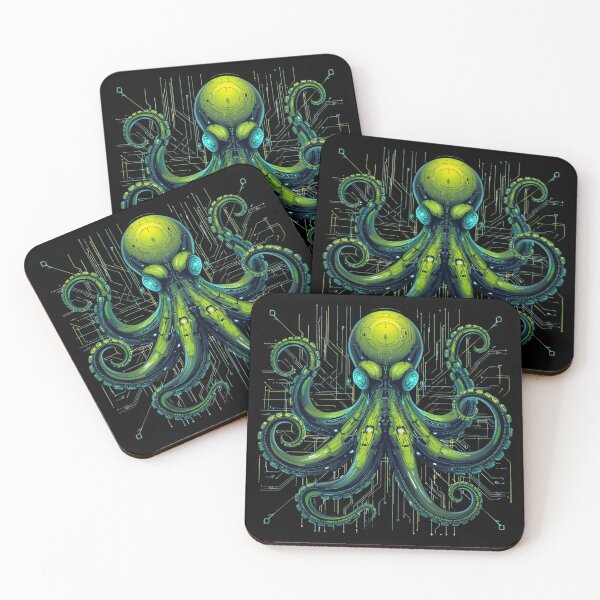 Item preview, Futuristic Cyber Octopus Circuit Board Deep Sea designed and sold by Shape-Forge.