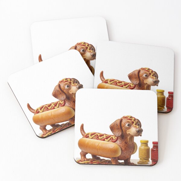 Item preview, Cute Dachshund Hot Dog Art - Funny Foodie Wiener Dog designed and sold by cats-dogs1.