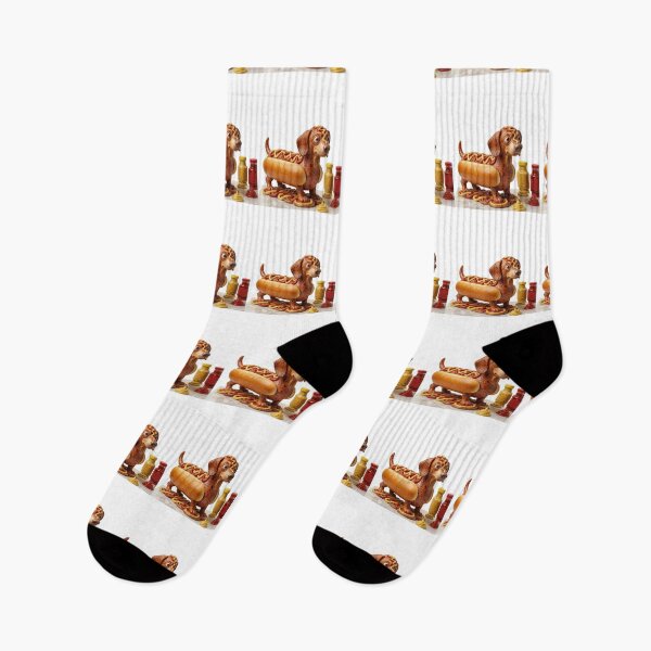 Item preview, Cute Dachshund Hot Dog Art - Funny Foodie Wiener Dog designed and sold by cats-dogs1.