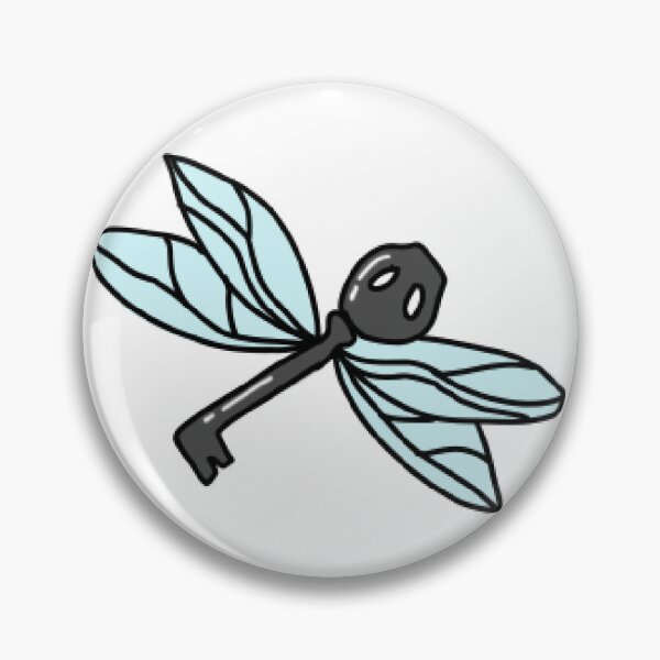 Item preview, Enchanted key with dragonfly illustration  designed and sold by MysticFoxy.