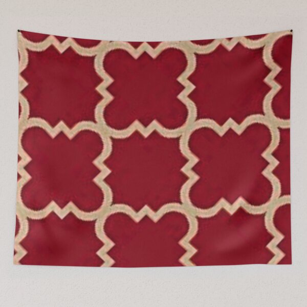 Item preview, Red and Cream Morrocan Tile Design designed and sold by ZedColors.