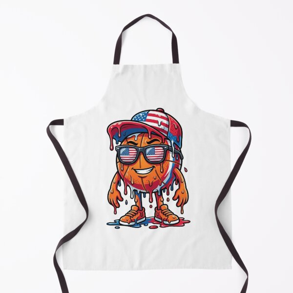 Item preview, Funny Basketball Ice Cream Drip USA Flag 4th of July Mascot Boys Baseball Boys Youth  designed and sold by bilal sibgui.