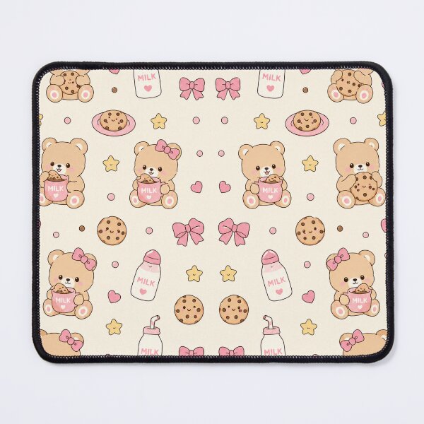 Item preview, Cookie Milk Teddy Bear Kawaii Pattern Cozy Pastel Aesthetic designed and sold by Soft Berry Studio.