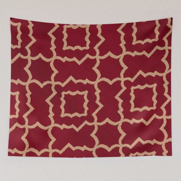 Item preview, Red and Cream Morrocan Tile Design designed and sold by ZedColors.