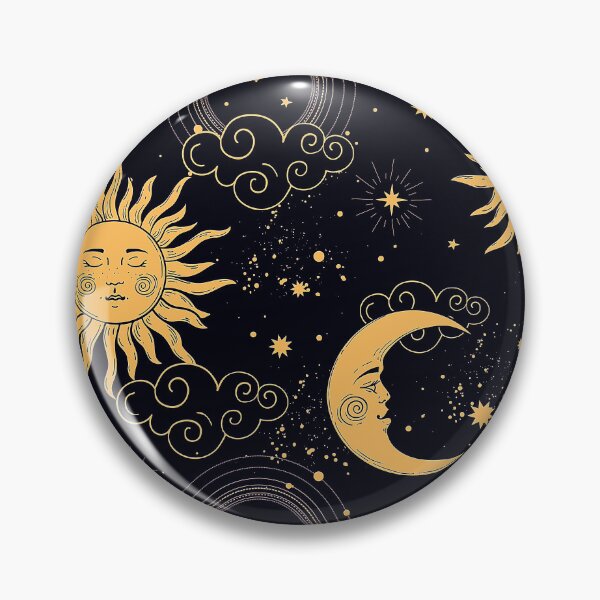 Item preview, Vintage Celestial Mystical Sun and Moon Seamless Pattern  designed and sold by FahdSpaceArt.