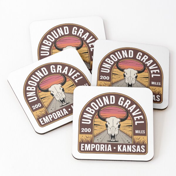 Item preview, Unbound Gravel 200 Miles Emporia Kansas Badge Sticker designed and sold by LukaRealm.
