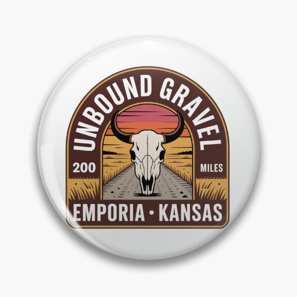 Item preview, Unbound Gravel 200 Miles Emporia Kansas Badge Sticker designed and sold by LukaRealm.