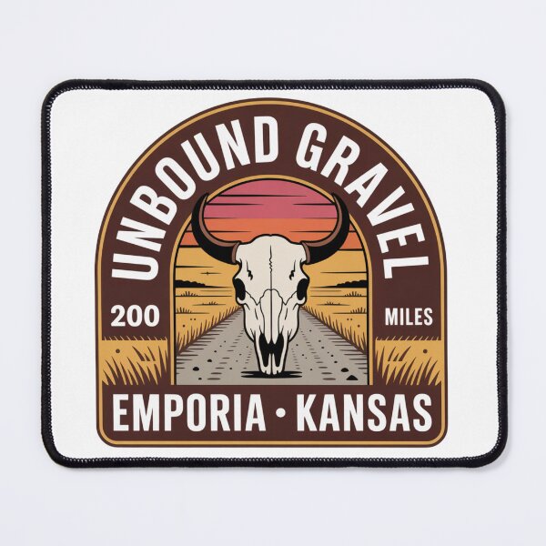 Item preview, Unbound Gravel 200 Miles Emporia Kansas Badge Sticker designed and sold by LukaRealm.