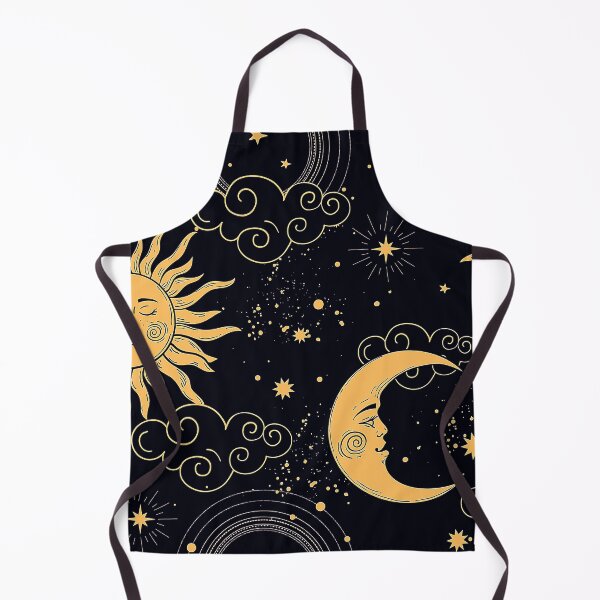 Item preview, Vintage Celestial Mystical Sun and Moon Seamless Pattern designed and sold by FahdSpaceArt.