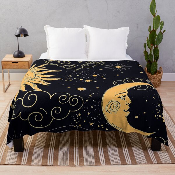 Item preview, Vintage Celestial Mystical Sun and Moon Seamless Pattern designed and sold by FahdSpaceArt.