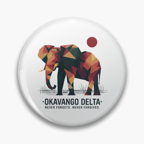 Item preview, Okavango Delta – Geometric Elephant Art Print | Africa Wildlife Safari Poster designed and sold by OzzFrequency.