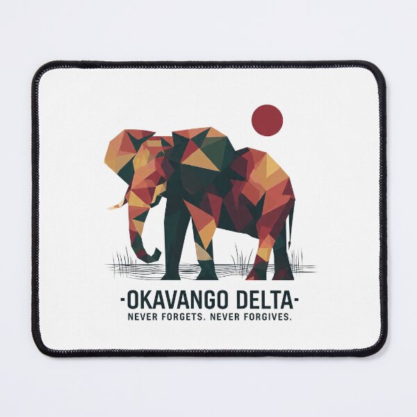 Item preview, Okavango Delta – Geometric Elephant Art Print | Africa Wildlife Safari Poster designed and sold by OzzFrequency.