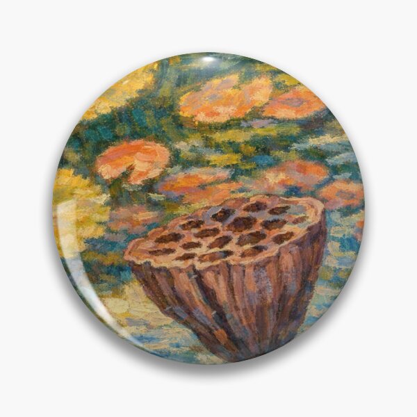 Item preview, Impressionist Pond: Water Lilies and Lotus Seed Pod designed and sold by Apex_Visuals.