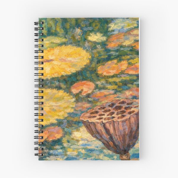 Item preview, Impressionist Pond: Water Lilies and Lotus Seed Pod designed and sold by Apex_Visuals.