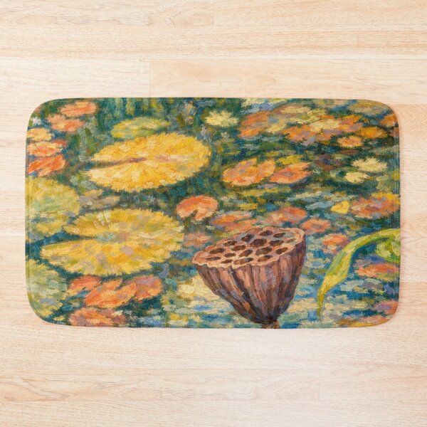 Item preview, Impressionist Pond: Water Lilies and Lotus Seed Pod designed and sold by Apex_Visuals.