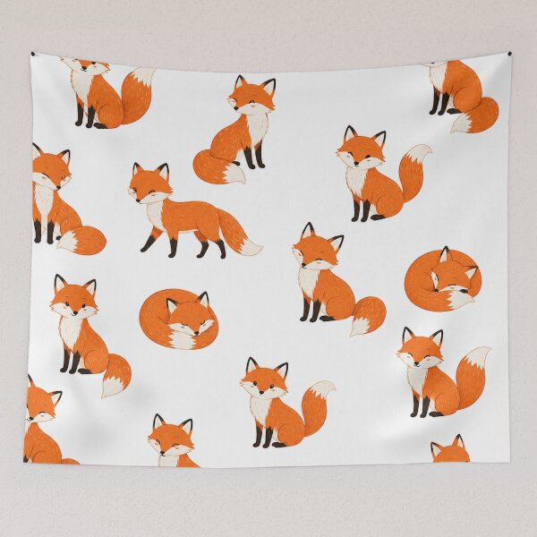 Item preview, Cute Fox Pattern – Adorable Woodland Foxes Seamless Design designed and sold by Seculinator.