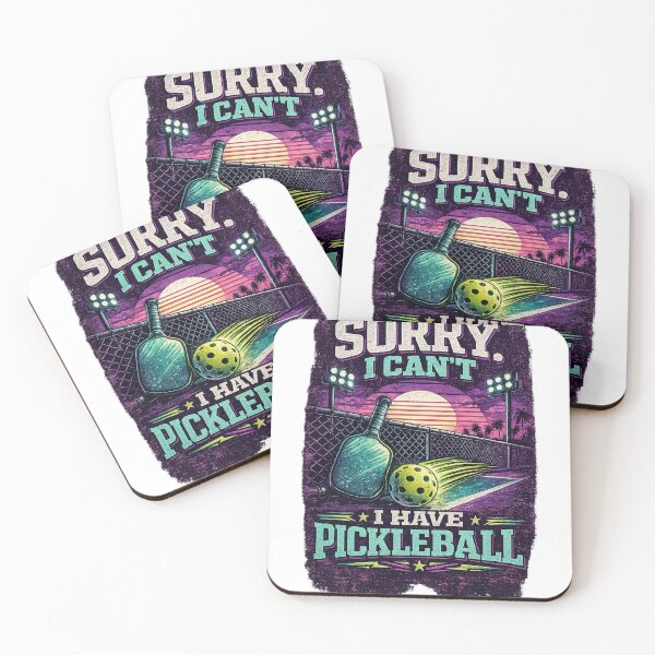 Item preview, Sorry I Cant I Have Pickleball Funny Pickleball Player Retro Design designed and sold by Globivara Studio.