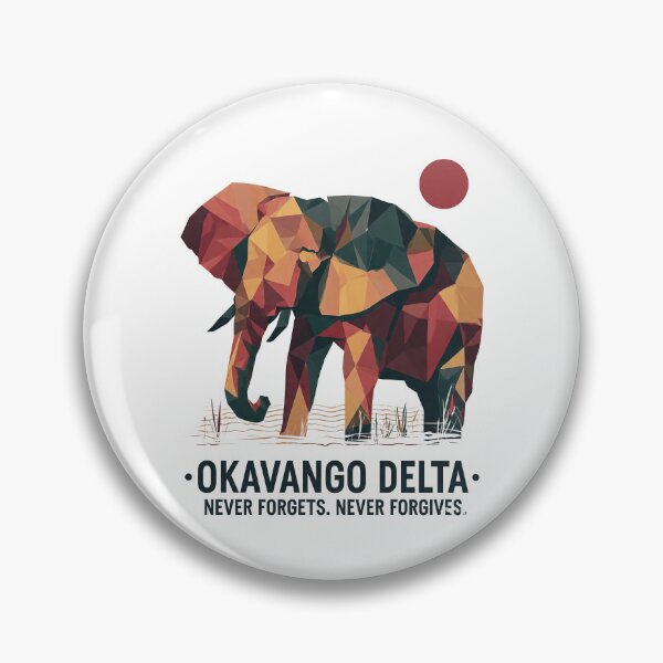 Item preview, Okavango Delta – Geometric Elephant Art Print | Africa Wildlife Safari Poster designed and sold by OzzFrequency.