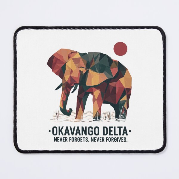 Item preview, Okavango Delta – Geometric Elephant Art Print | Africa Wildlife Safari Poster designed and sold by OzzFrequency.