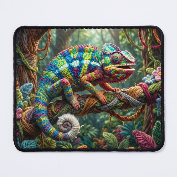 Item preview, Colorful Yarn Chameleon designed and sold by Tridentulus.