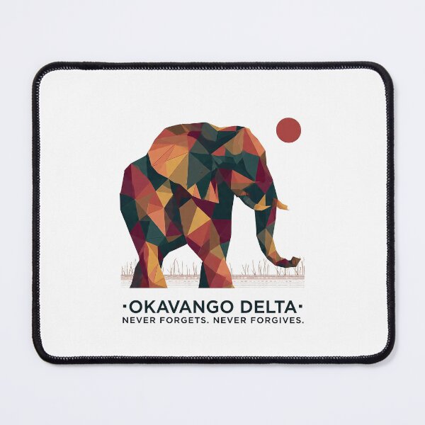 Item preview, Okavango Delta – Geometric Elephant Art Print | Africa Wildlife Safari Poster designed and sold by OzzFrequency.