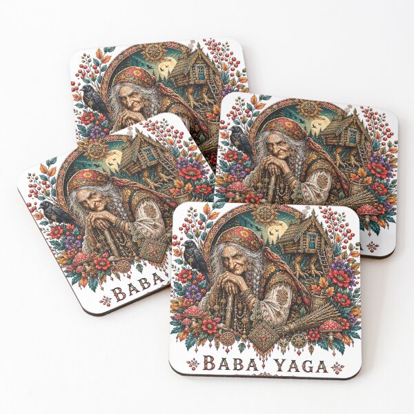 Item preview, Dark Slavic Folklore Baba Yaga Forest Design designed and sold by Gold Turtle  Lina.