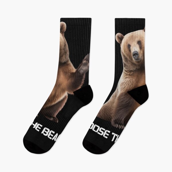 Item preview, Choose The Bear Waving Funny Brown Bear Design designed and sold by Flirt-Teez.