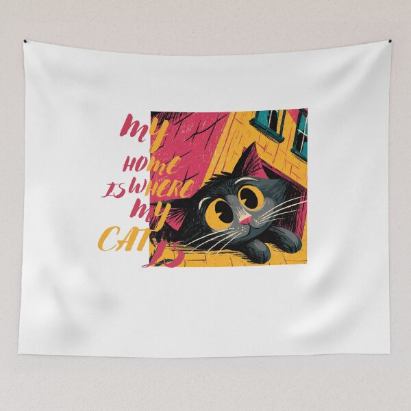 Item preview, My Home Is Where My Cat Is.  designed and sold by OutOfTheBubble.