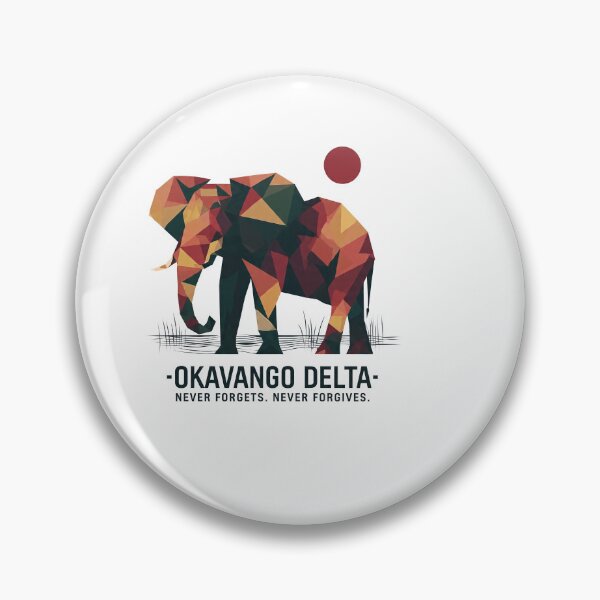 Item preview, Okavango Delta – Geometric Elephant Art Print | Africa Wildlife Safari Poster designed and sold by OzzFrequency.