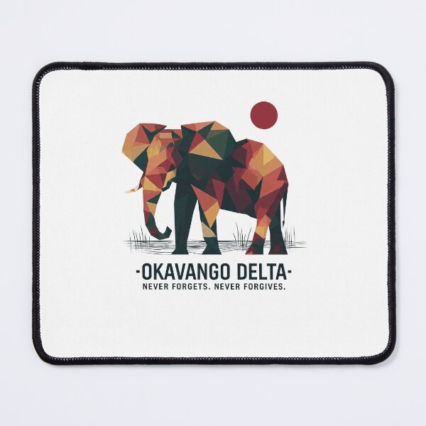 Item preview, Okavango Delta – Geometric Elephant Art Print | Africa Wildlife Safari Poster designed and sold by OzzFrequency.