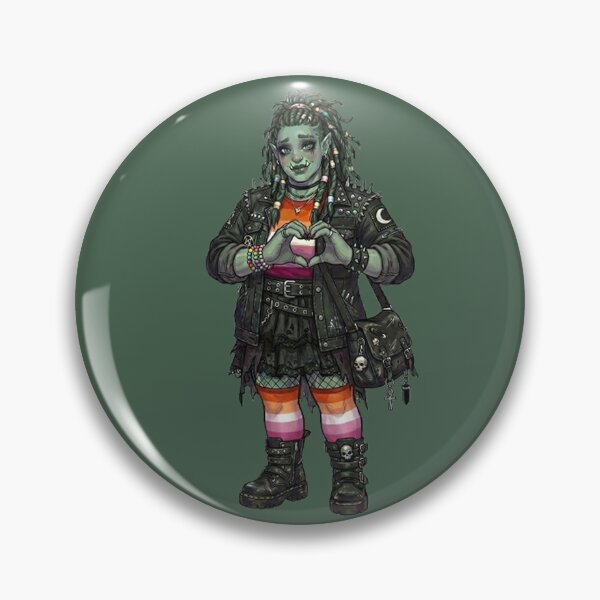 Item preview, Lesbian Pride Orc RPG Sticker designed and sold by AestheticRPG .
