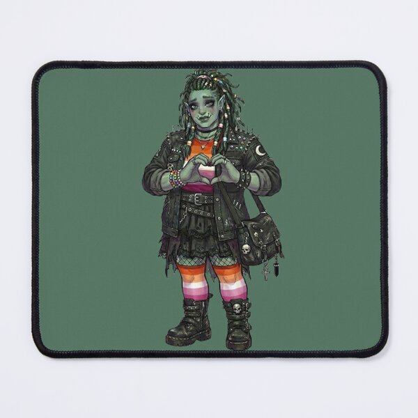Item preview, Lesbian Pride Orc RPG Sticker designed and sold by AestheticRPG .