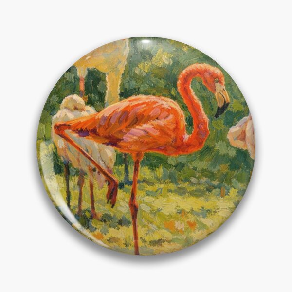 Item preview, Impressionist Flamingos in Sunlit Garden designed and sold by Apex_Visuals.