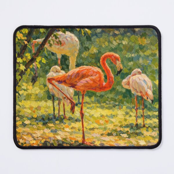 Item preview, Impressionist Flamingos in Sunlit Garden designed and sold by Apex_Visuals.